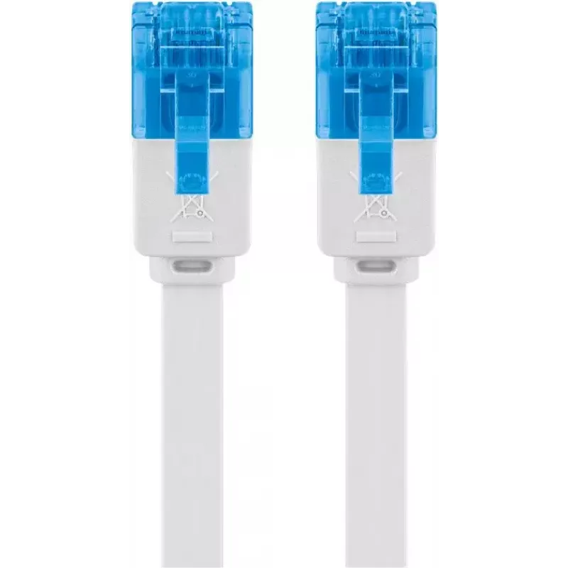 Goobay CAT 6A cable de parcheo plano U/UTP blanco 15 m