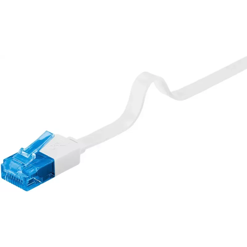 Goobay CAT 6A cable de parcheo plano U/UTP blanco 15 m