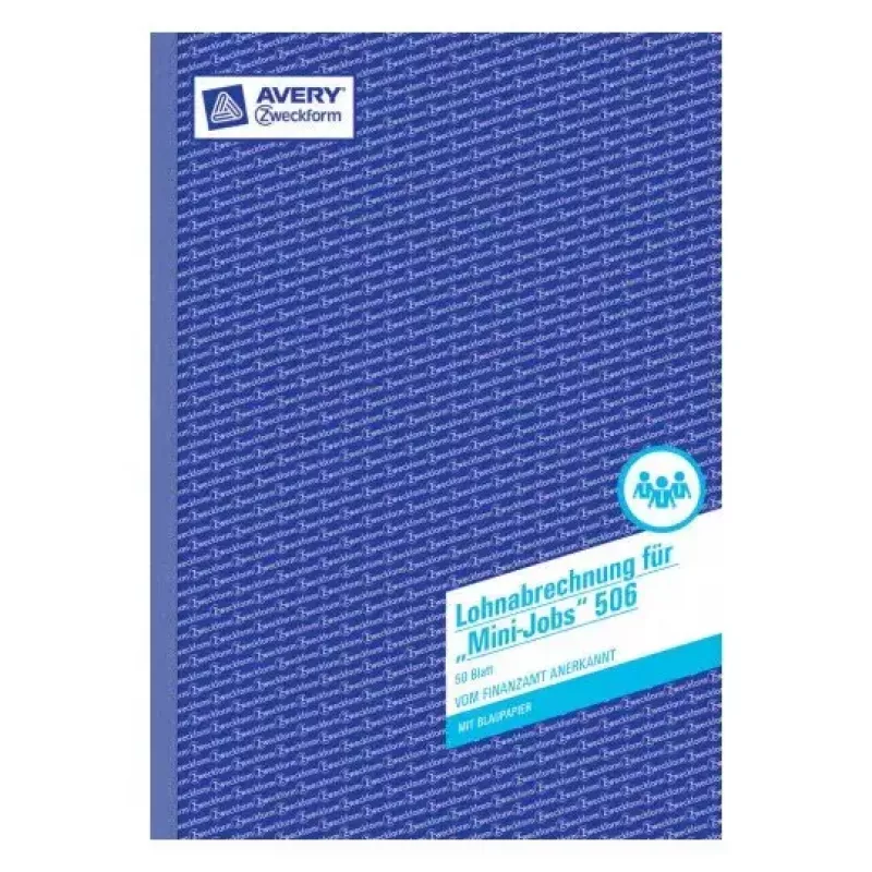 Libro de administración Avery 506 azul blanco