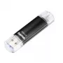 Hama Laeta Twin Memoria flash USB, USB 3.0, 128 GB, 40 MB/s, negra