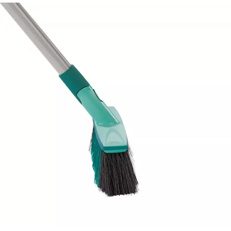 Escoba de cerdas suaves para interiores Leifheit 45032 – cerdas suaves para suelos delicados, mango ligero