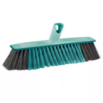 Escoba de cerdas suaves para interiores Leifheit 45032 – cerdas suaves para suelos delicados, mango ligero