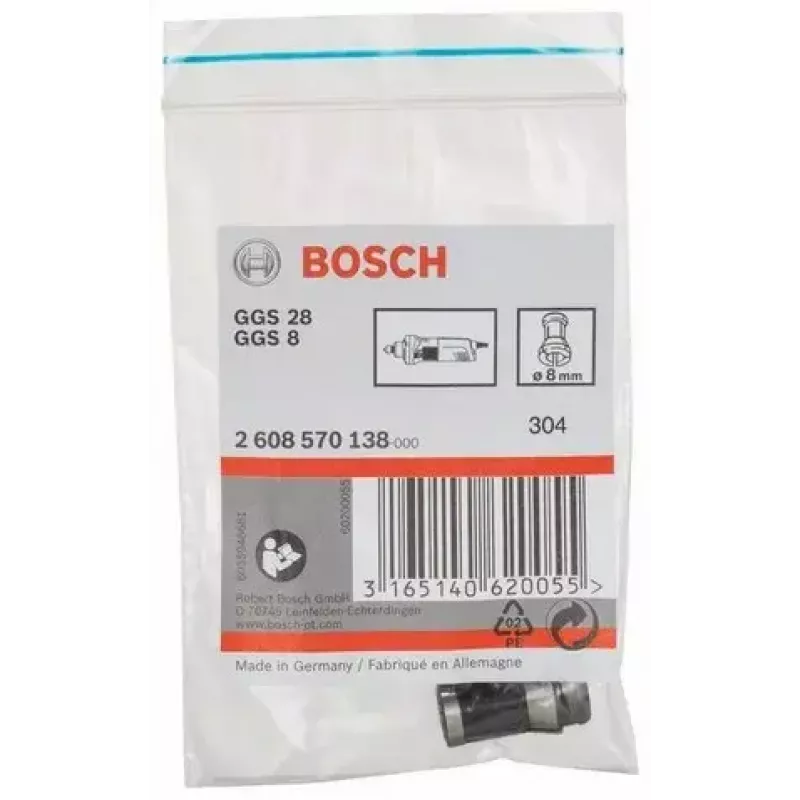 Bosch 2608570138 pinza de sujeción, 8 mm, para GGS 28 CE