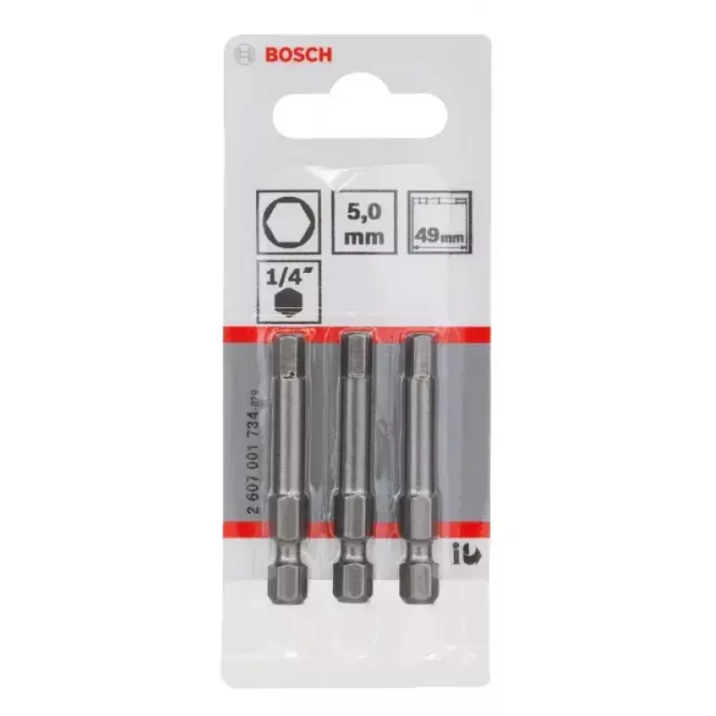 Punta de atornillar Bosch 2607001734 extra dura 3 uds. Hex 5 mm