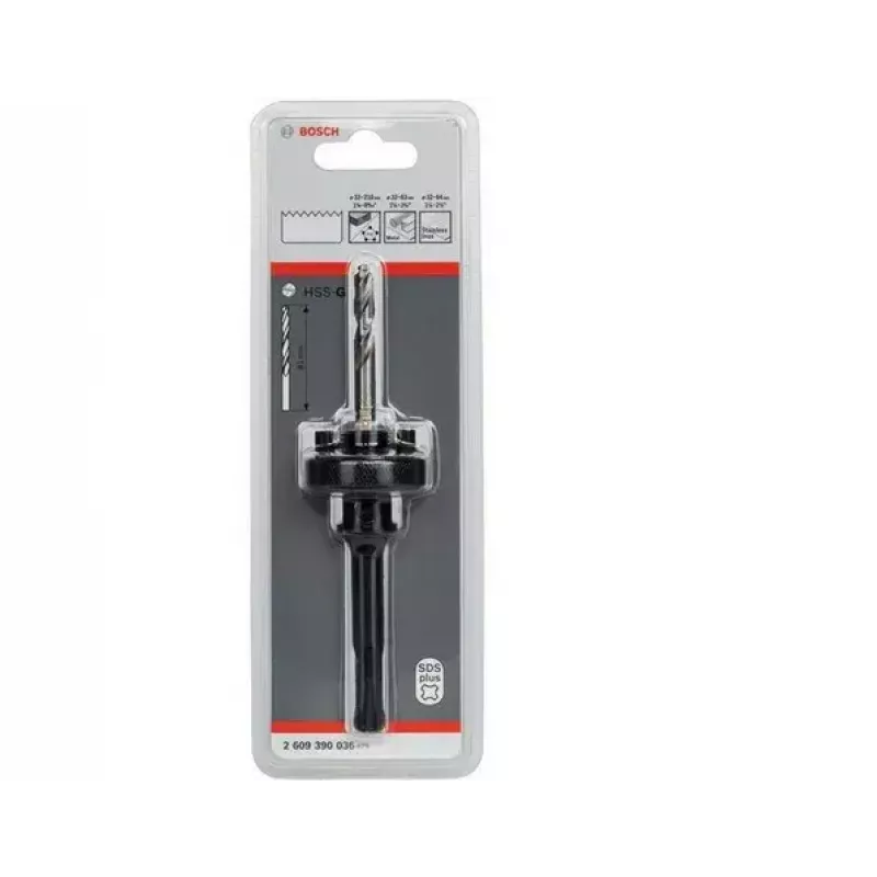 Adaptador de sierra de corona Bosch 2609390036 vástago SDS-plus negro HSS-G