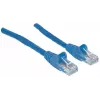 Intellinet 730464 cable de conexión Cat6 U/UTP, RJ45 (M) a RJ45 (M), 20 m, sin enganche, azul