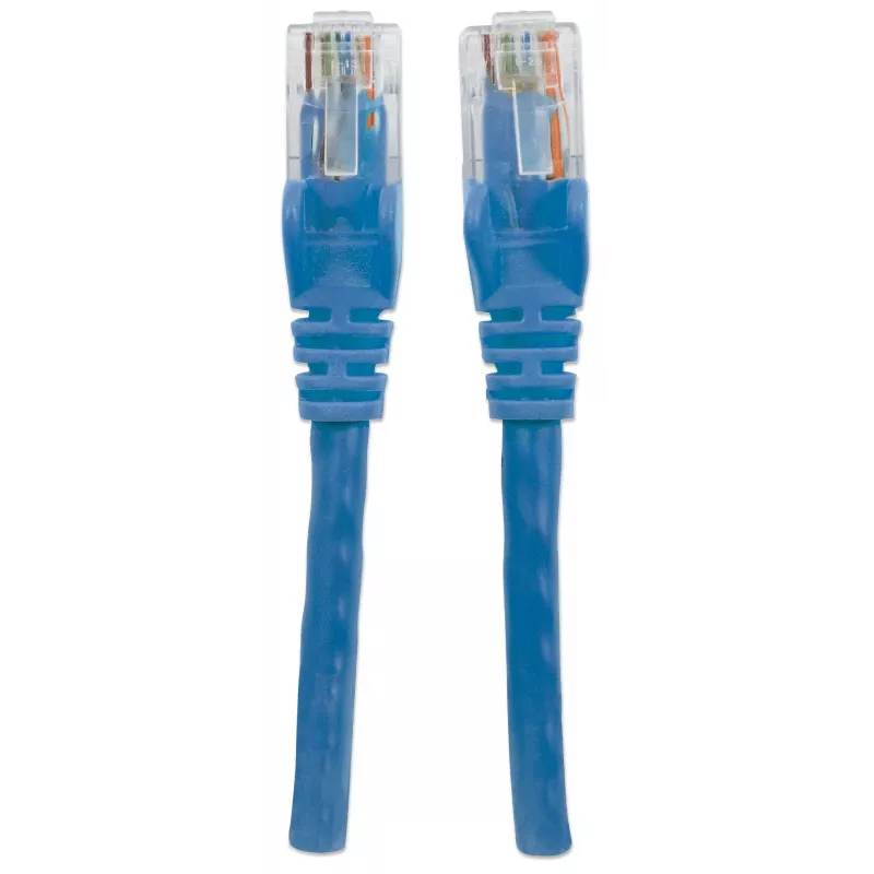 Intellinet 730464 cable de conexión Cat6 U/UTP, RJ45 (M) a RJ45 (M), 20 m, sin enganche, azul