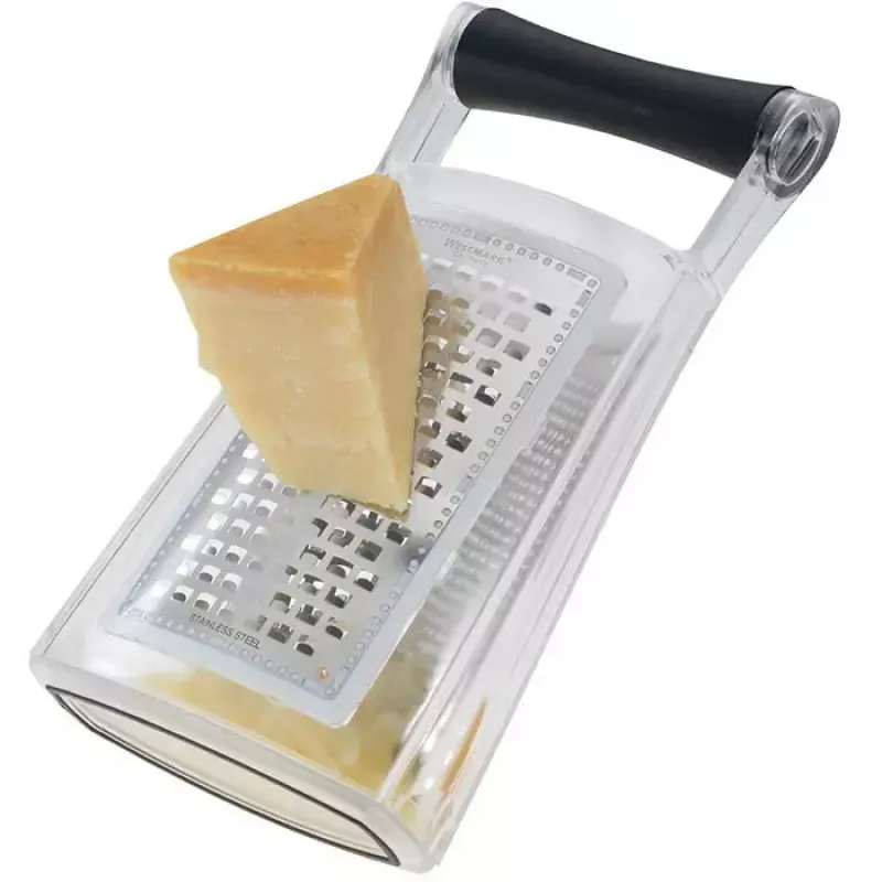 Rallador de caja Westmark Trio negro transparente plástico acero inoxidable