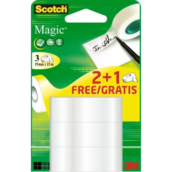 3M Magic mate 15 m transparente 3 uds.