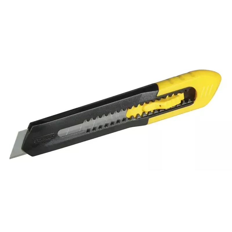 Cúter Stanley 0-10-150 negro amarillo hoja recambiable