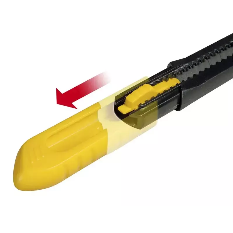 Cúter Stanley 0-10-150 negro amarillo hoja recambiable