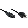 Cable de alimentación Manhattan, conector macho US de 2 polos (NEMA 5-15) a conector hembra C13 (conector de aparato), 1,8 m, negro, bolsa de plástico