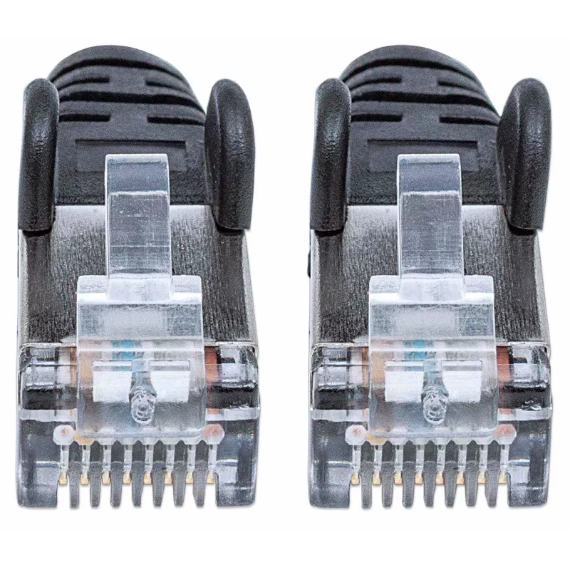 Cable de red Intellinet, cable Cat7/conectores Cat6A, 10 m, negro, cobre, S/FTP, LSOH/LSZH, PVC, RJ45, contactos dorados, sin lengüeta, protección antiacodamiento, garantía de por vida