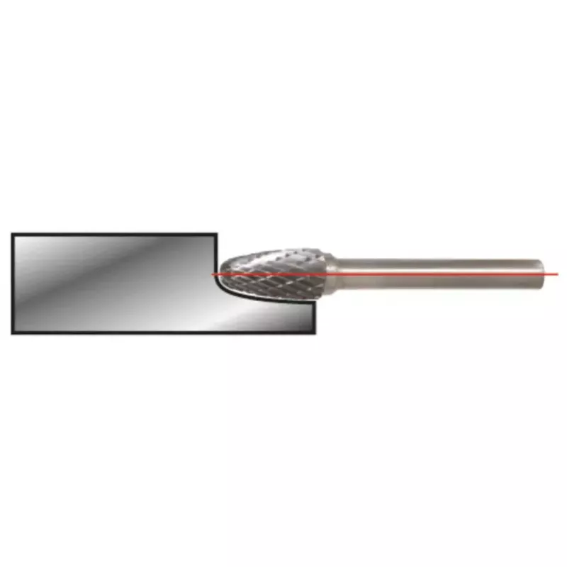 Fresa rotativa KS Tools 515.3261 metal ovalada 3 mm para fundición y plástico
