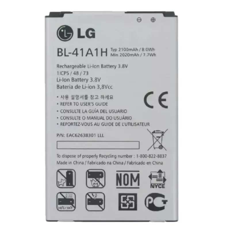 Batería de repuesto de litio OEM BL-41A1H para LG F60 D390N, 2100 mAh