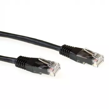 ACT Negro 1,5 metros LSZH U/UTP CAT6A cable de red con conectores macho RJ45