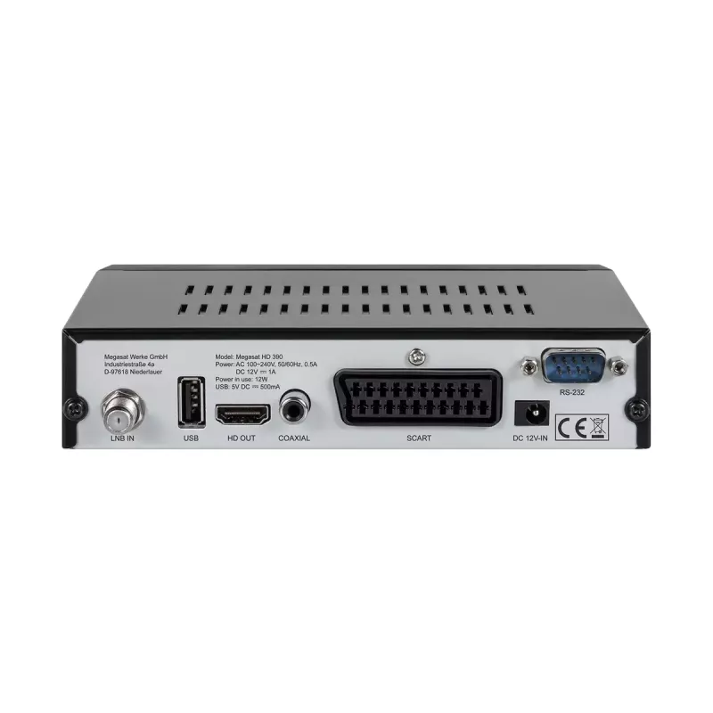 Receptor Megasat HD 390 cable Full HD negro