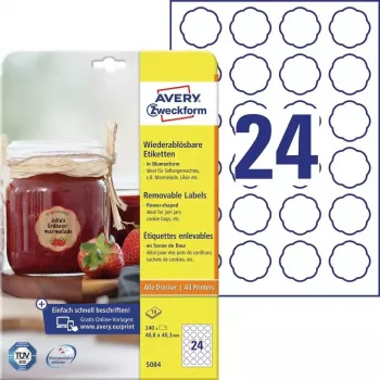 Etiquetas autoadhesivas para impresora Avery 5084