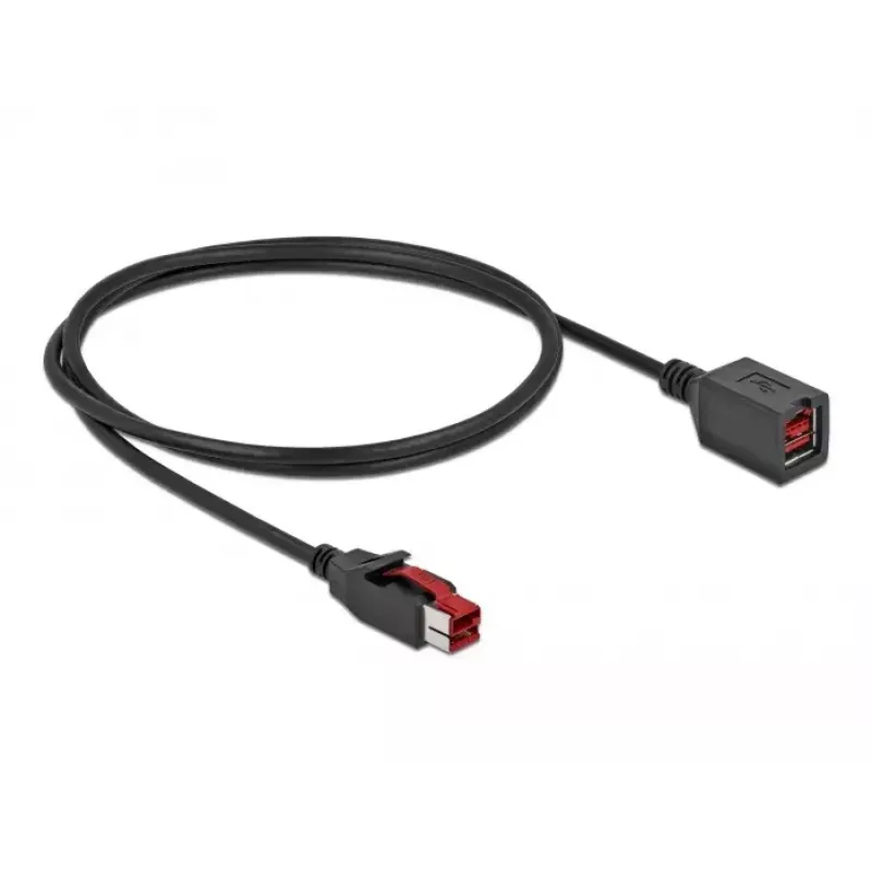 Cable alargador USB con alimentación DeLOCK 85985 24 V 1 m negro
