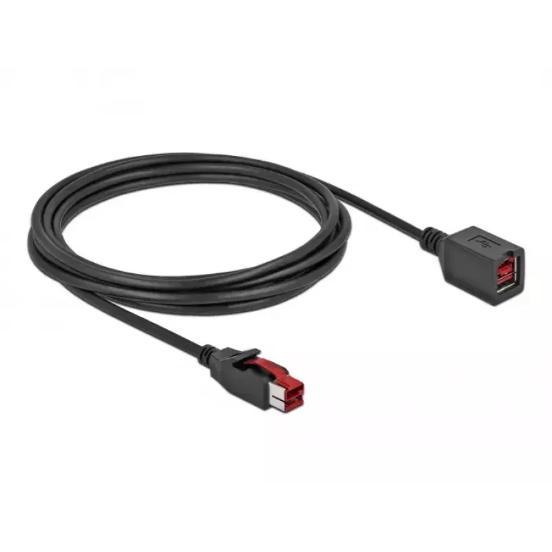 Cable alargador USB con alimentación DeLOCK 85987 24 V 3 m negro