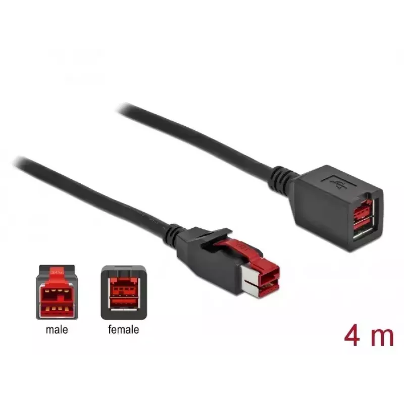 Cable alargador USB activo DeLOCK 85988 24 V 4 m negro