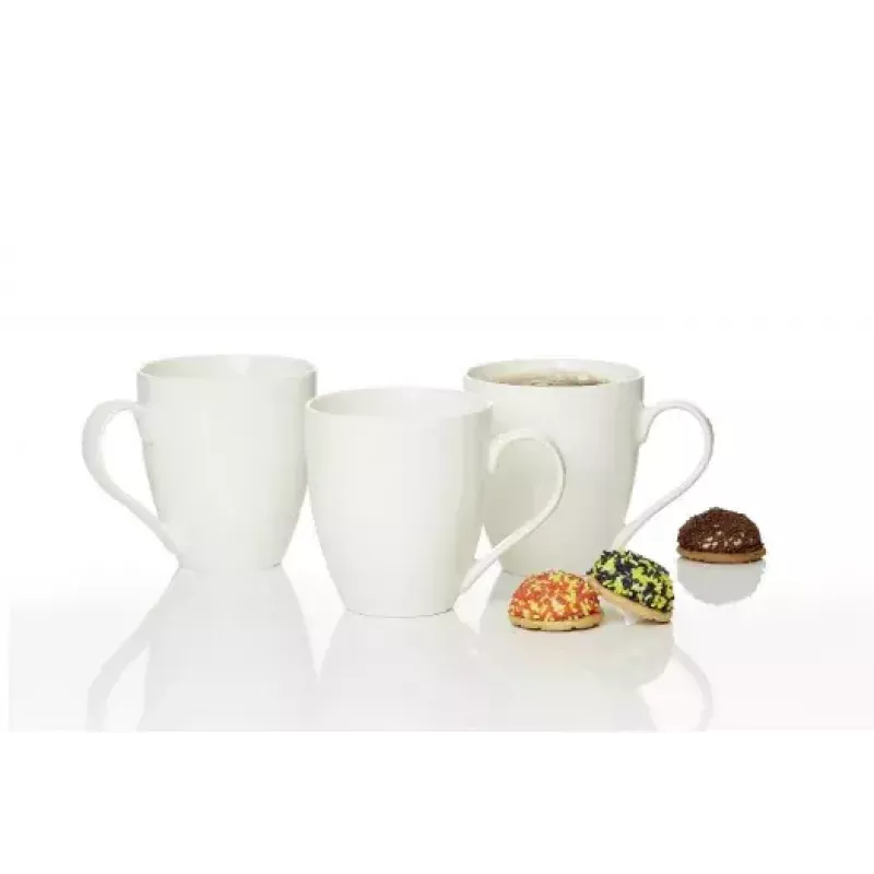 Ritzenhoff & Breker Gusto Jumbo taza de café, 0,6L, porcelana blanca, apta para lavavajillas, 110mm - pack de 6 (088762)