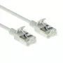 ACT gris cable de conexión Slimline U/FTP CAT6A LSZH para centro de datos de 0,25 metros snagless con conectores RJ45