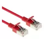 ACT rojo cable de conexión Slimline U/FTP CAT6A LSZH para centro de datos de 2 m con conectores RJ45