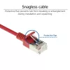 ACT rojo cable de conexión Slimline U/FTP CAT6A LSZH para centro de datos de 1,5 metros snagless con conectores RJ45