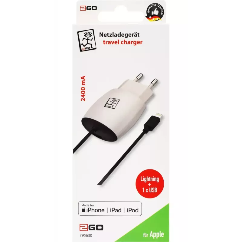 Cargador para dispositivos móviles 2GO 795630 universal blanco AC interior