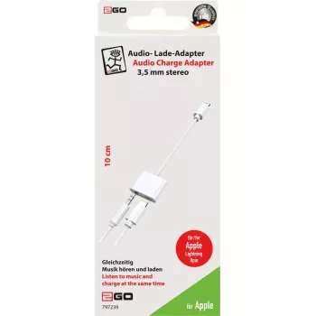 Cable Lightning 2GO 797239 0,1 m blanco Lightning a Lightning + 3,5 mm