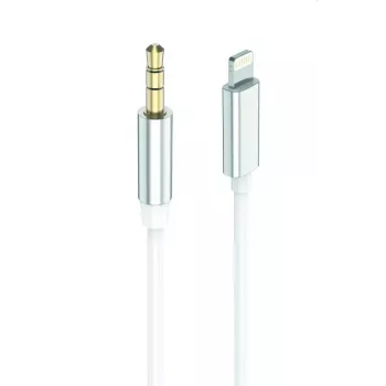 Cable de audio 2GO 797218 1 m 3,5 mm Lightning blanco
