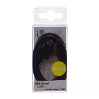 Cable USB 2GO 795201 1 m USB B Micro-USB B negro