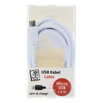 Cable USB 2GO 795202 1 m USB B Micro-USB B blanco