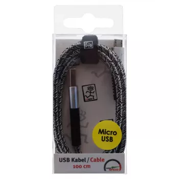 Cable USB 2GO 795951 1 m USB B Micro-USB B plata