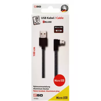 Cable USB 2GO 797005 1 m USB B Micro-USB B negro