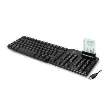 ACT teclado con cable con lector de tarjeta inteligente (distribución Azerty/BE)