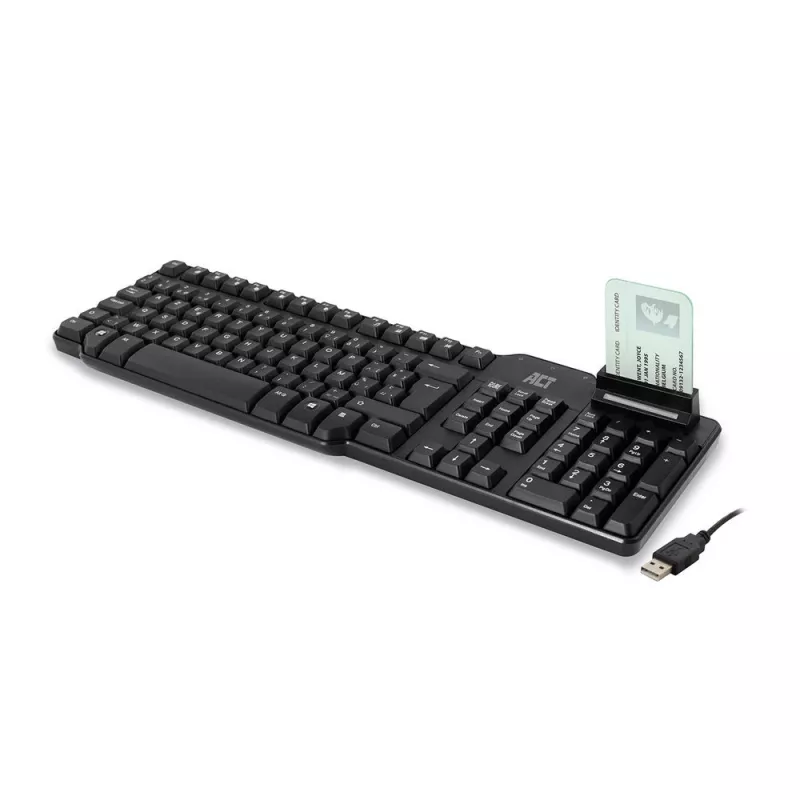 ACT teclado con cable con lector de tarjeta inteligente (distribución Azerty/BE)