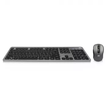 ACT conjunto de teclado y ratón inalámbricos, receptor combinado USB-C/USB-A (distribución Qwerty/US)