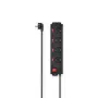 Hama 00223122 alargador de corriente 4 tomas AC interior negro
