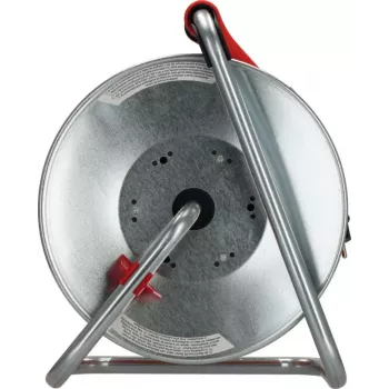 Alargador con carrete Brennenstuhl 1198750 3 tomas AC 40 m acero inoxidable