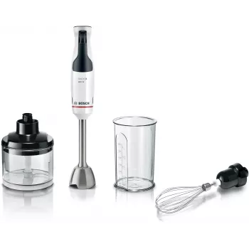 Batidora de mano Bosch Serie 4 MSM4W421, 800 W, negra, blanca