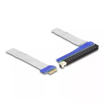 Tarjeta riser DeLOCK PCI Express x1 macho a ranura x16 con cable de 20 cm