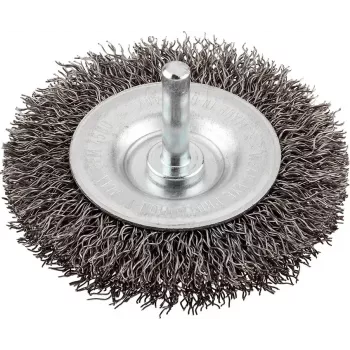 Cepillo circular de alambre KWB 607833, 7,5 cm de diámetro, vástago de 6 mm