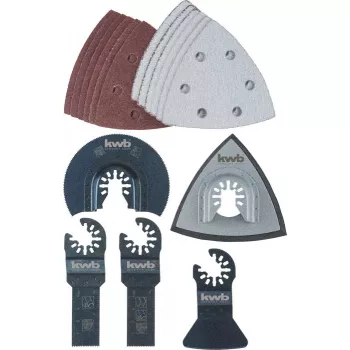 Juego de hojas kwb Universal kit 17 pcs para aluminio, hormigón, cobre, pladur, plástico, chapa y madera
