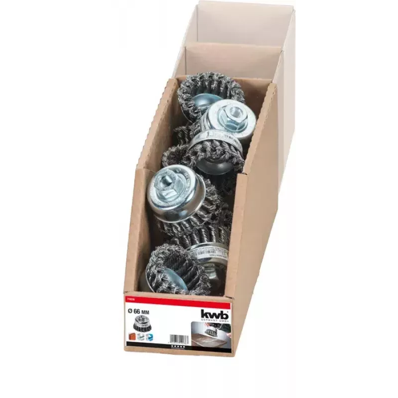 KWB AGGRESSO-FLEX 719236 cepillo de copa, trenzado, alambre de acero HSS ondulado, para amoladoras angulares