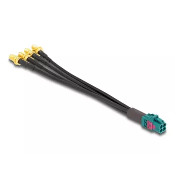 DeLOCK 90143 Cable coaxial 0,2 m Mini FAKRA Z 4 x SMA negro