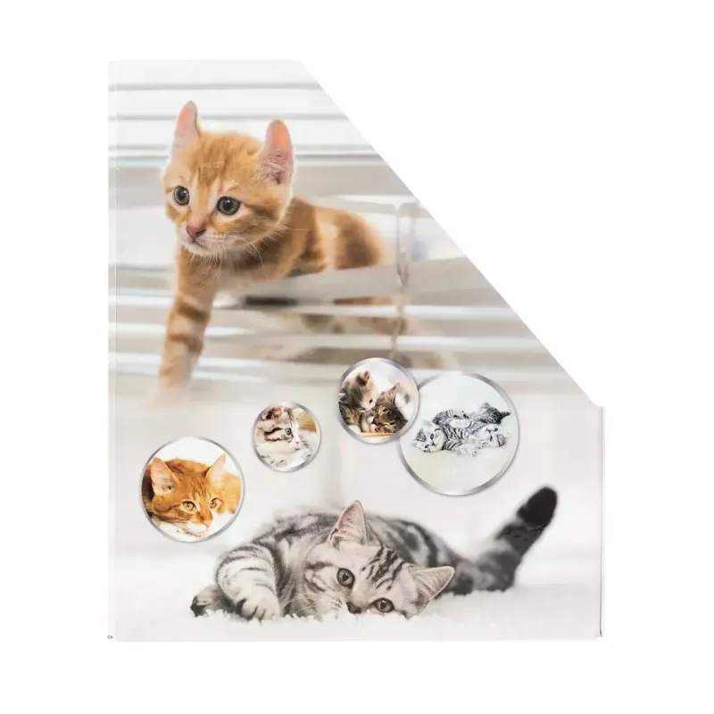Recopilador de revistas HERMA gatos A4 amarillo