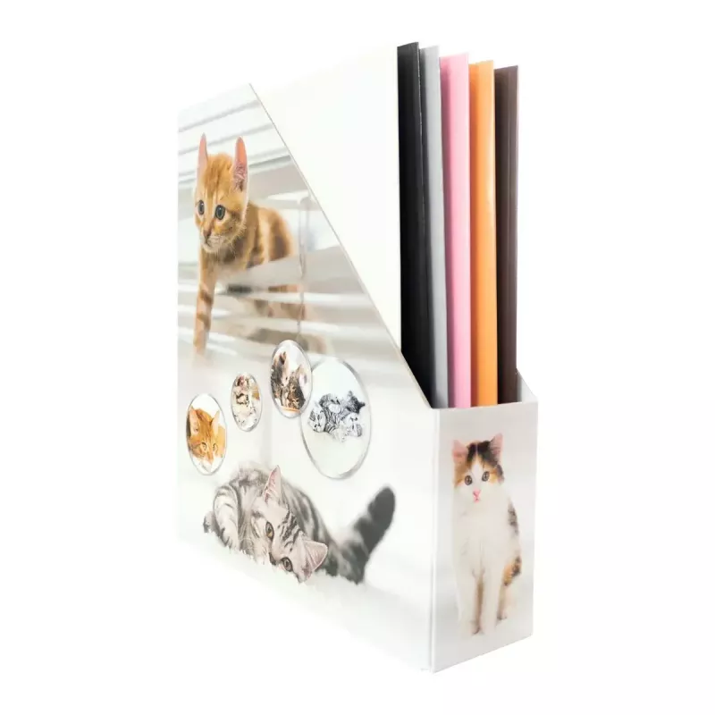 Recopilador de revistas HERMA gatos A4 amarillo