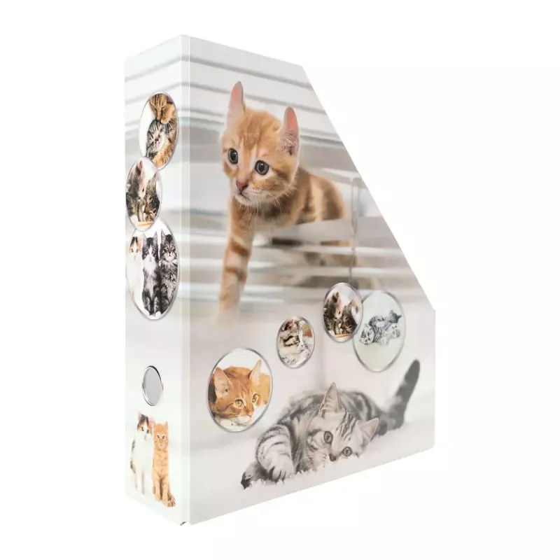 Recopilador de revistas HERMA gatos A4 amarillo